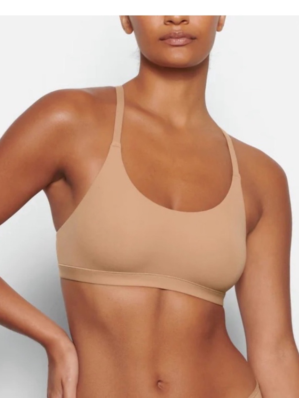 SKIMS Fits everybody racerback bralette color clay XL NWT